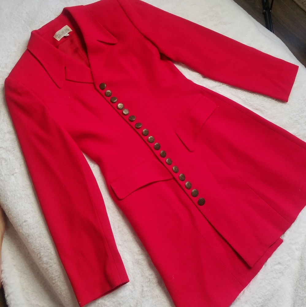 Yasaman red coat. Paris Mulan New York